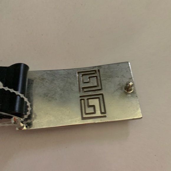 nwt VERSACE size 44" greek key LEATHER BELT - Picture 3 of 7